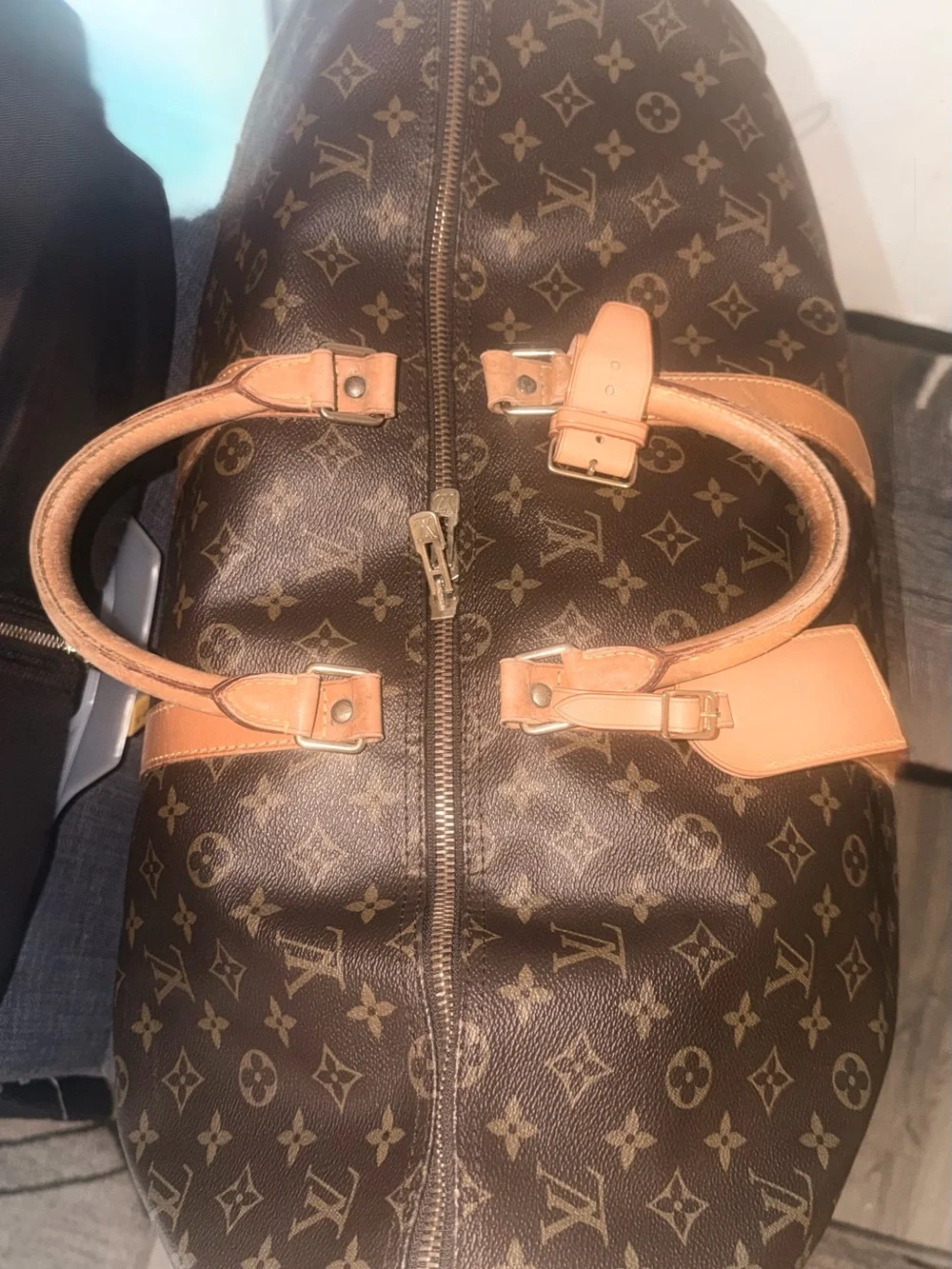 Authentic Louis Vuitton Monogram Keepall 55 Vintage Bandouliere